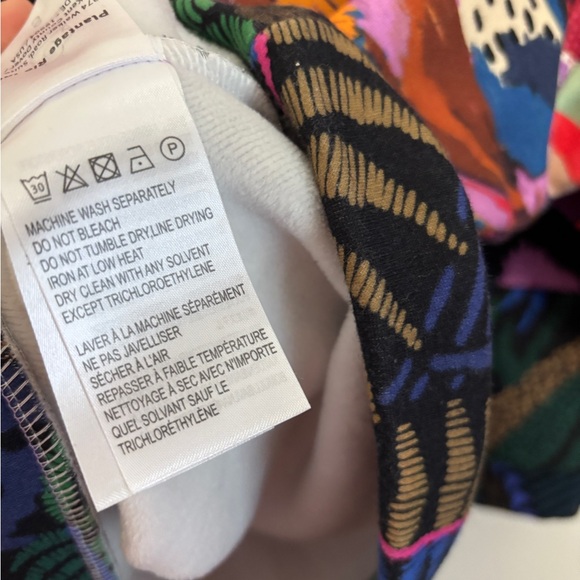 FARM Rio Lilac Mixed Print Multicolored Botanical Oversized Sweatshirt Sz Small - Picture 8 of 11